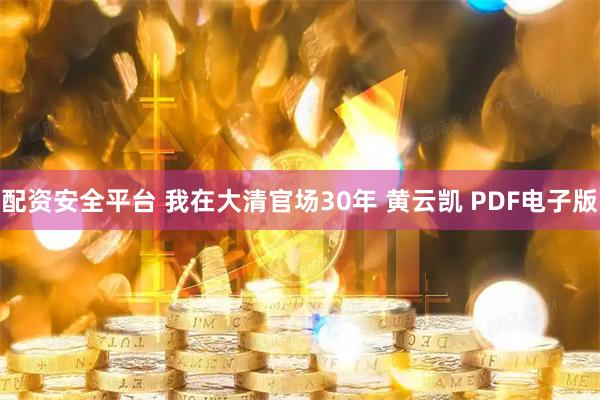 配资安全平台 我在大清官场30年 黄云凯 PDF电子版